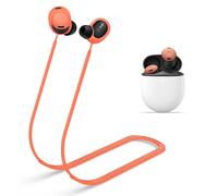 MOWYEOK Sangle anti-perte pour casque, compatible avec les écouteurs Google Pixel Buds Pro, cordon anti-perte, en silicone souple, convient pour les sports de plein air, la course, le fitness - Orange