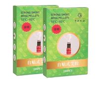 Moxa Sans Fumée, Moxibustion 360 pièces Mini Moxa auto-adhésif Moxibustion sans fumée masseur chauffage point d'acupuncture méridien(Strong Smoke 2 Boxes)