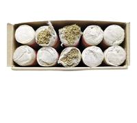 Moxa Sans Fumée, Moxibustion Lot de 10 rouleaux moxibustion en bâton moxa pur, médecine traditionnelle à base plantes, acupuncture, massage, corps chaud, soulage la douleur(Moxa stick 1)