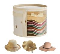 Moxeupon Boîtes De Rangement Pour Chapeaux,Boîtes À Chapeaux Rondes Pliantes | Sac Étui Pliable Antipoussière pour Armoire Maison Dormitory Hôtel Placard