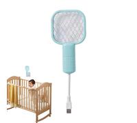 Moxeupon Bouche de mouche électrique, raquette de blanche de mouche électrique, Fly Zapper Racket, Lumière LED attractive, capteur de lampe à piège intérieure en toute sécurité pour le lieu de travail