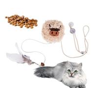 Moxeupon Distributeur De Friandises pour Chat - Distributeur de Friandises Interactif pour Chat d'Intérieur,Ralentisseur De Nourriture pour Jeu Exercice D'Intérieur Et D'Extérieur pour