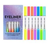 Moxeupon Eyeliners Liquides Colorés,Crayon Eyeliner Pailleté Lisse et Résistant à l'Eau | Stylo de Maquillage à Longue Durée Hautement Pigmenté en Gel Naturel pour Danse Soirée Performance Live Fête