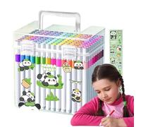 Moxeupon Feutres | Jeu De Marqueurs Durables Pour - Stylos Anti-Tâches à Pointe Large - Idéal pour École, Voyage, Adultes, Filles &