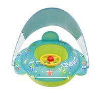 Moxeupon Flotteur de piscine pour bébé avec toit pare-soleil, siège de natation gonflable en PVC, avec protection solaire de dessin animé, sécurité pour fille de 1 à 4 ans, baignoire, piscine, lac