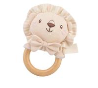 Moxeupon Hochet Bébé Doux, Hochet Apaisant à Secouer Manuellement, Jouet Éducatif en Forme d'Éléphant, Ours, Lapin et Lion pour Nourrissons - Shaker d'Éveil pour Filles et Garçons