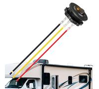 Moxeupon Interrupteur rond | Interrupteur de voiture 3 broches - Trou de perçage 28 mm Interrupteur lumineux LED rouge 12 V pour camping-car, camion, véhicule marin