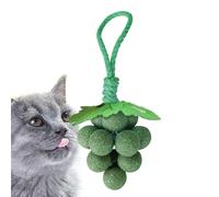 Moxeupon Jouet à mâcher interactif en forme de raisin pour jeunes chats - Simulation d'animaux de compagnie - Nettoyage interactif des dents pour stimulation, calme, mouvement et contre l'ennui