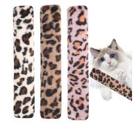 Moxeupon Jouet ministre pour chat avec herbe à chat | 3 coussins interactifs pour chatons | Coussin en peluche pour animal de compagnie - Jouet doux à motif léopard pour chat intérieur