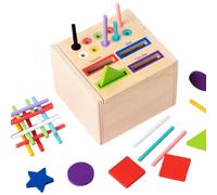 Moxeupon Jouets De Tri De Couleurs - Ensemble De Jouets en Bois pour La Reconnaissance des Couleurs | Jeu Éducatif pour Tout-Petits | pour en Classe À La Maison Maternelle Préscolaire
