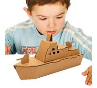 Moxeupon Maisonnette en Carton,Fort en Carton - Paper Toys Crisp KT Board, Fabrication de Bricolage, cultiver la Concentration, l'imagination et la capacité Pratique de décorer Le Bureau d'étude des