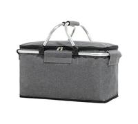 Moxeupon Panier De Pique-nique Pliable, Sac Glaciere Repas Glacière, 22L Panier De Pique-Nique Glacière Sac Isotherme Sac De Plage Pour Famille Pique-Nique