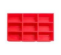 Moxeupon Petits moules à pain, en silicone, pour la cuisson, 9 cavités, antiadhésif, pour la cuisson du chocolat, des gâteaux, de la pâte à muffins
