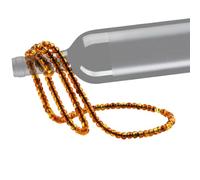 Moxeupon Porte-bouteille de vin en perles sur le plan de travail, porte-bouteille de vin avec chaîne de perles | Porte-bouteille de vin flottant avec collier en pierres précieuses, nouveau casier à