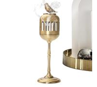 Moxeupon Porte-encens, brûleur d'encens | Catcher de cendres en encens de petite bobine,Décoration d'oiseaux, accessoires de bureau maître de table en or pour la méditation de spa de yoga, fournitures