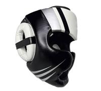 Moxeupon Protège-Tête Boxe Sparring, Protège-Tête avec Visière Sécurité pour Sparring, Casque de Protection Léger Sécurité Absorption de Chocs Adultes et Jeunes