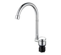 Moxeupon Robinet de Camping-Car Rotatif Haut et Bas à 180° Anti-éclaboussures, Systèmes d'eau Douce pour Camping-Cars, Hangars à Bateaux, Caravanes