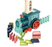 Moxeupon Train Domino Automatique,Electric Domino Brick Laying Train Set Jeux pour | Ensemble de Jouets de Train à opération Simple pour garçons et Filles de Plus de 3 Ans