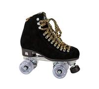 Moxi Rollers - Panther - Patins à roulettes Amusants et à la Mode pour Femmes | Daim Noir | Taille 8