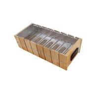 Zialofi Moxibustion Boîte Porte-moxas Support Brûleur en Bambou Poignée Anti-brûlure Ergonomique Filtration Adaptée Adulte Massage Multiples, Petit Sans Couvercle