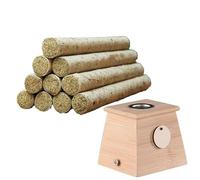 Moxibustion,Moxa Naturel pur Roule Rouleau De Moxa Production Moulin À Pierre Bâton Moxibustion D'armoise Sauvage Pure Thérapie Massage Méridien D'acupuncture Chaude(Include wooden tool)