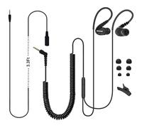 MOXKING Écouteurs pour TV avec long cordon, rallonge de 4,8 m, compatible avec ordinateurs, prise audio de 3,5 mm, basses filaires stéréo en métal