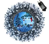 Moxled Guirlande Lumineuse Sapin de Noel, 35M 350 LED Blanche Guirlande Lumineuse Électrique, 8 Modes Guirlande Lumineuse Exterieur pour Arbres de Noël, Minuterie et Mémoire, Decoration Noel