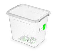 moxom Boîte de Rangement Antibactérienne 3,0 - Boite de Conservation Alimentaire Avec Couvercle 19,5 x 15 x 17 cm - Boite Plastique Alimentaire avec des Microparticules D'argent avec Clips