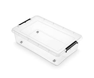 moxom SimpleStore Boite Rangement Bedroller ca. 29 l - Boite De Rangement Plastique 58 x 39 x 16 cm - Caisse Rangement - Boîte De Rangement Cuisine, École, Bureau, Atelier