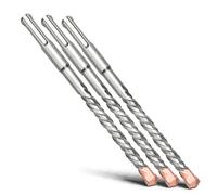 MOXPIFY Lot de 3 forets SDS Plus 10 x 160 mm à double hélice, forets pour marteau perforateur pour béton, pierre, pierre naturelle