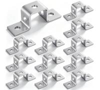 Moxweyeni Lot de 12 supports de connecteur en forme de U à 5 trous pour canal de jambe de force de 3,8 cm, acier au carbone électro-galvanisé, très résistant, support en U