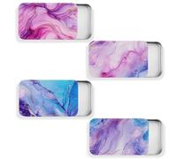 Moxweyeni Lot de 4 distributeurs de fil dentaire portable rechargeable pour voyage, rendez-vous, dîners, hôtels et activités de plein air (marbre)