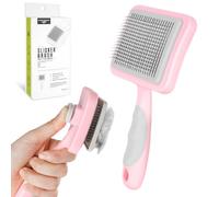 MOXYOY Brosse de toilettage pour chien et chat, peigne de toilettage autonettoyant avec bouton, outil de toilettage pour chiens de petite, moyenne et grande taille