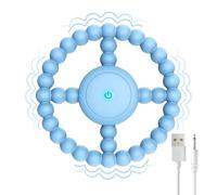 MOXYOY Dentition Bébé Jouets Vibrant, Silicone Jouet Dentition Apaiser Les Gencives pour Bébé, Anneau Dentition Bebe Soulagement pour Autisme, TDAH, Anxiété (bleu)