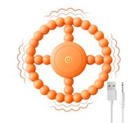 MOXYOY Jouet sensoriel vibrant à mâcher pour bébé pour autisme, jouets sensoriels pour bébés de 0 à 6 mois, 12 à 24 mois, facile à saisir, soulagement de l'autisme, du TDAH, de l'anxiété (orange)