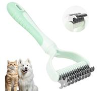 MOXYOY Peigne démêlant pour chien et chat, brosse de toilettage double face 2 en 1, outil de démêlage pour les petits, moyens et grands chiens, chats