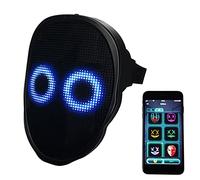 MOYACA Masque LED avec détection de geste, masque lumineux pour enfants/hommes/femmes masque d'halloween LED pour Costume Cosplay Party