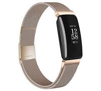 Moydolo Bracelet de rechange en maille d'acier inoxydable pour Fitbit Inspire, HR, 2 et Ace 2 - Compatible avec les hommes et les femmes, Small