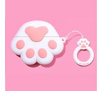 Moydolo Compatible avec Coque Airpods 3 Génération Patte de Chat [2021], Enfants Ados Filles Garçons Femmes Couverture en Silicone Drôle Carton 3D Case Dessin Animé pour Étui 3eme Generation blanche