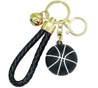 Moydolo Porte-clés cadeau de basket-ball, pendentif de basket-ball, décoration pour garçons, filles, hommes, femmes, Noir