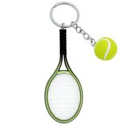 Moydolo Porte-clés mini raquette de tennis avec pendentif anneau de clé balle de tennis keychain keyring