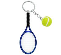 Moydolo Porte-clés mini raquette de tennis avec pendentif anneau de clé balle de tennis keychain keyring