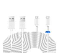 MOYEEL Lot de 2 rallonges d'alimentation 13 m pour Wyze Cam/Wyze Cam Pan, Blink Mini/Blink XT Cam, Yi Camera NestCam Intérieur et Charge rapide pour caméra de sécurité domestique