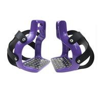Moyeetings Étrier avec Housse Protection, Violet | Antidérapant, Étriers avec Grille Protection, Robuste, pour Entraînement, cavalières
