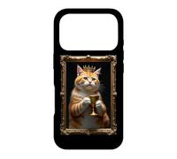 Moyen Âge Cat dans Le Cadre Photo Art Golden Cats Crown Coque pour iPhone 17 Pro