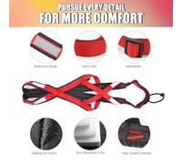 Moyen Et Grand Chien Husky Alaska Cross-Country Ski Scooter Sled Traction Strap Dog Load Load Nylon Sled Ski Ski Ski,Noir,XL