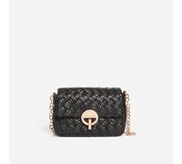 Sacs à main Vanessa Bruno Moon Moyen En Cuir D'Agneau Tresse Damier pour Sacs T.U Noir