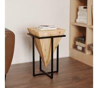 Moyenne sellette en bois d'acacia et métal - shanghai