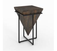 Moyenne table d'appoint en bois et métal - Shanghai - Maison Pavane