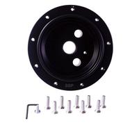 Moyeu Alu Noir pour volant SSP 9 vis pour VOLKSWAGEN Combi Bay Window (08/1974-07/1979)